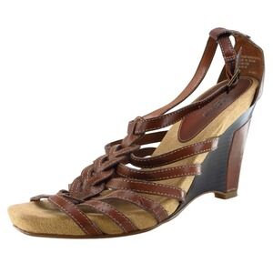 Mossimo Women Sz 8 M Brown Strappy Synthetic Shoes‎ Pearlie